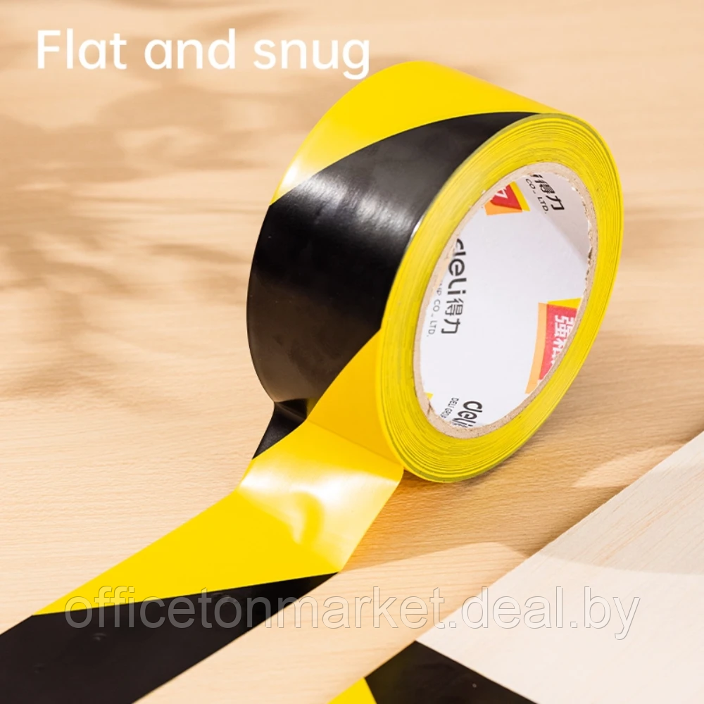 Клейкая лента разметочная Deli "Stick up Strong", 4.8x33 см/м, желто-черный - фото 4 - id-p219675599