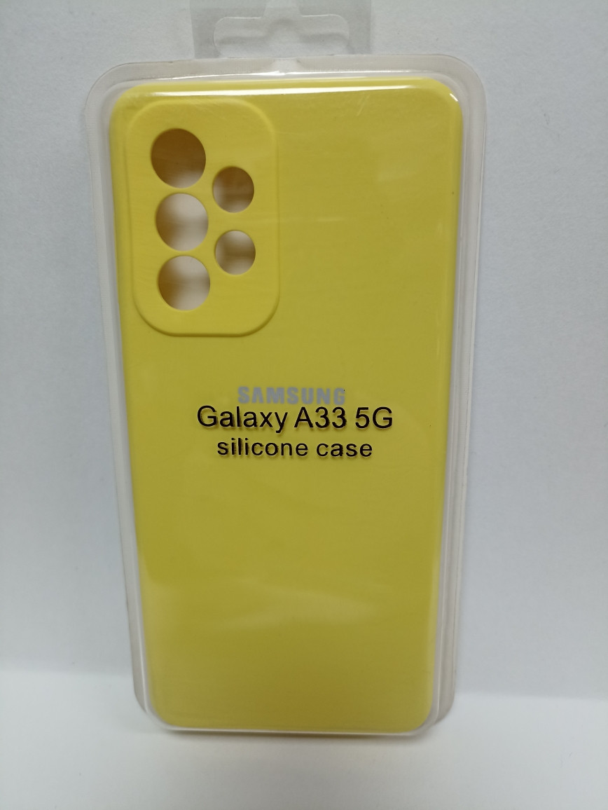 Чехол Samsung A33 Silicon Case желтый - фото 1 - id-p220984722