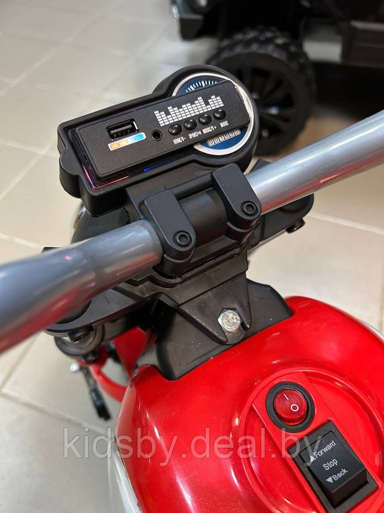 Детский электромотоцикл RiverToys Z111ZZ (красный) - фото 4 - id-p214394871