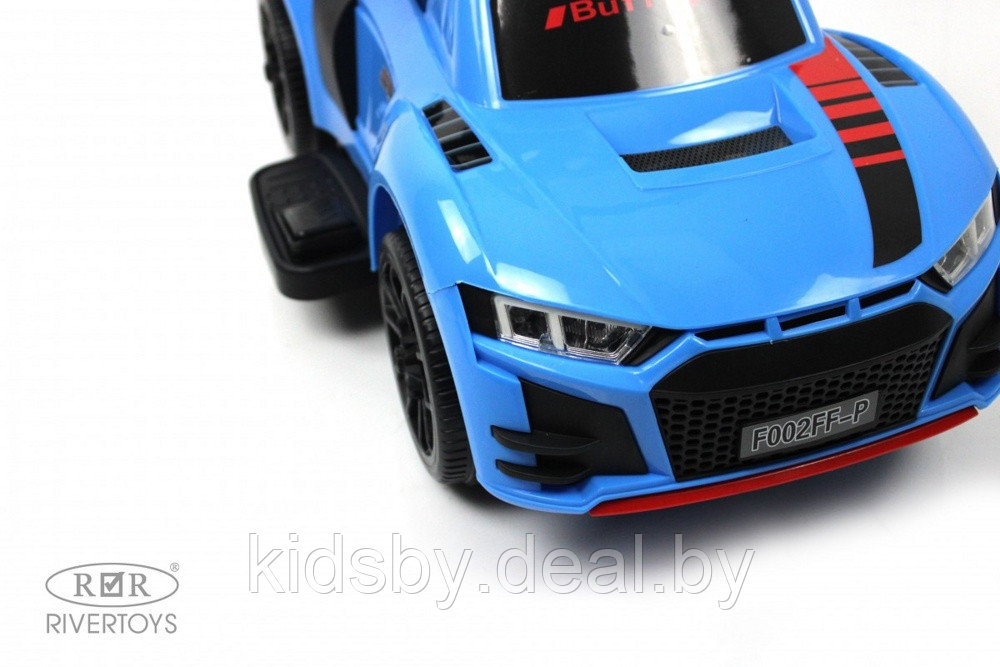 Детский толокар River Toys F002FF-P (синий) Audi - фото 3 - id-p220984871