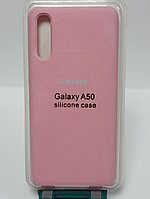 Чехол Samsung A50 Silicon Case светло розовый
