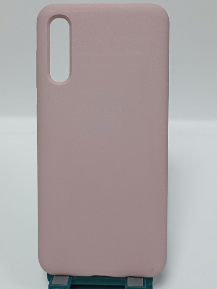 Чехол Samsung A50 Silicon Case бежевый - фото 1 - id-p220985170