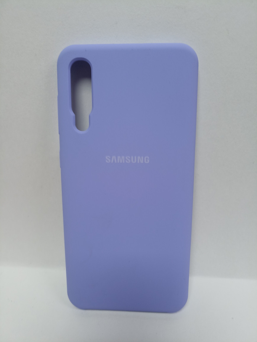 Чехол Samsung A50 soft touch голубой - фото 1 - id-p220985228
