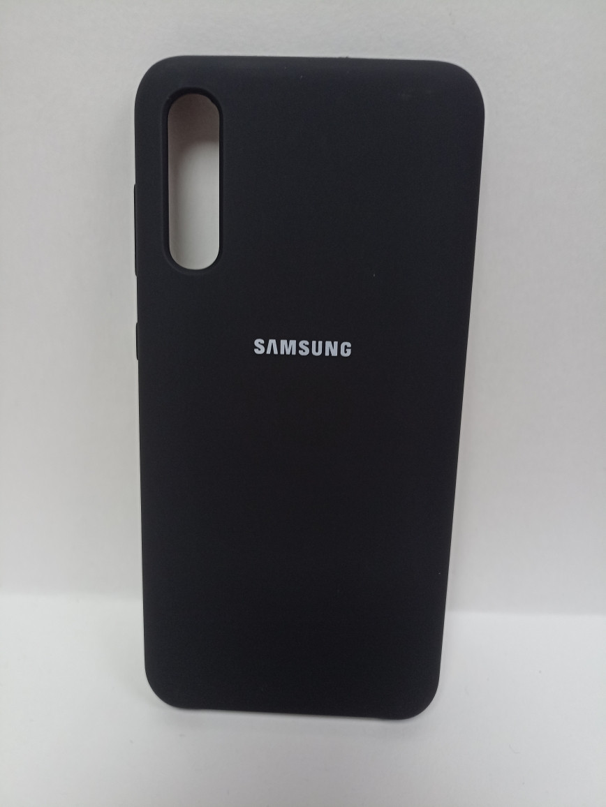 Чехол Samsung A50 soft touch черный - фото 1 - id-p220985246
