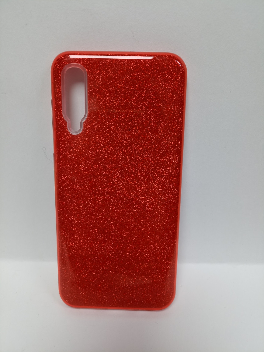Чехол Samsung A50 с блестками красный - фото 1 - id-p220985261