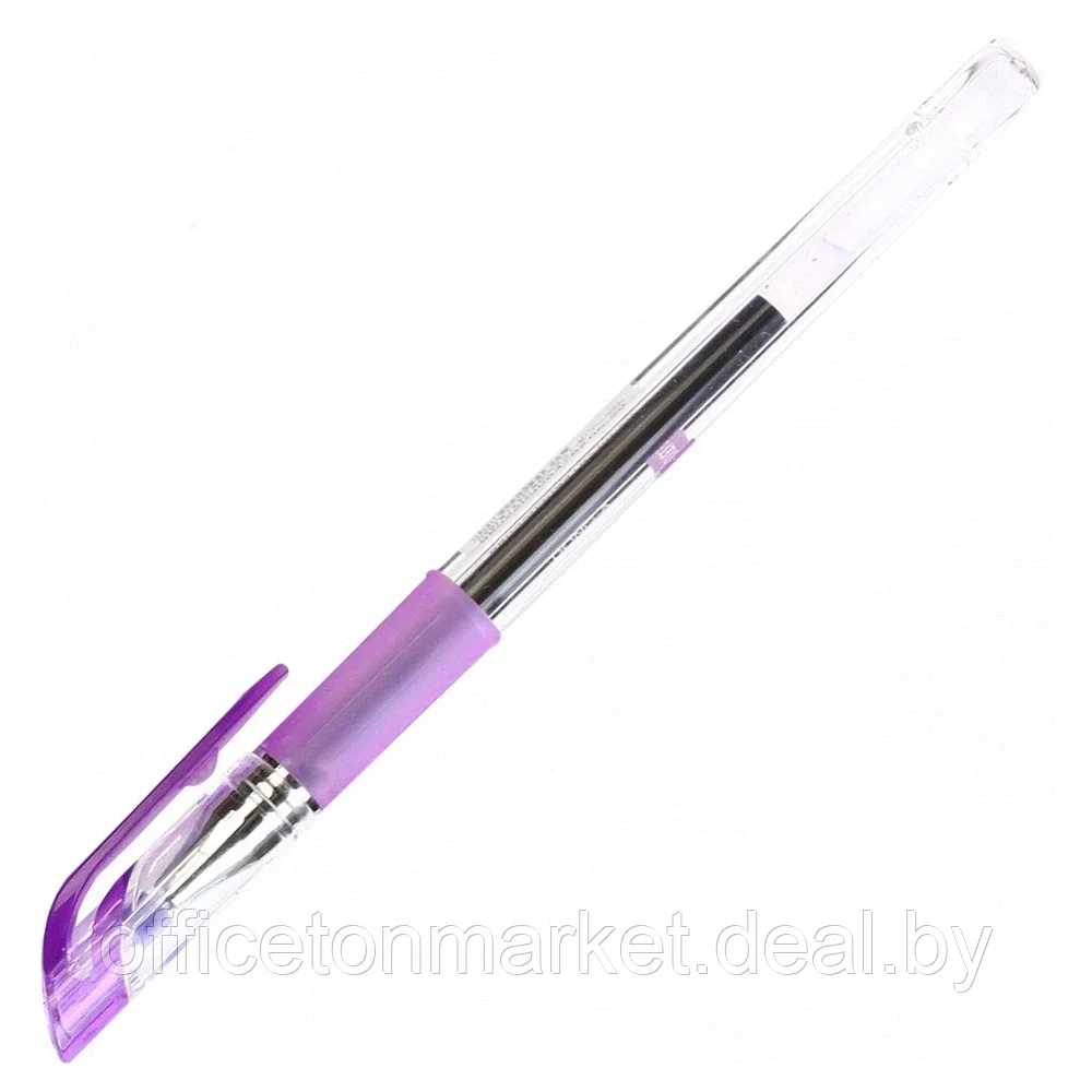 Ручка гелевая "Jell-Zone Standard", 0,5 мм, прозрачный, стерж. фиолетовый - фото 1 - id-p220946563