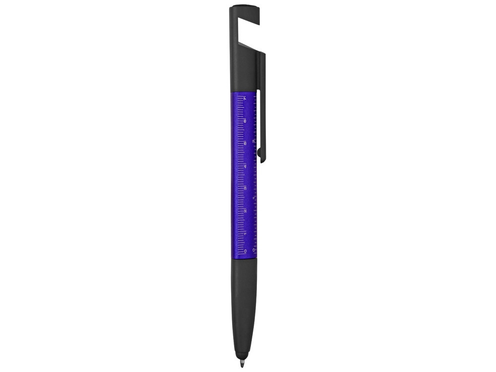 Ручка-стилус металлическая шариковая многофункциональная (6 функций) Multy, темно-синий - фото 3 - id-p221026560