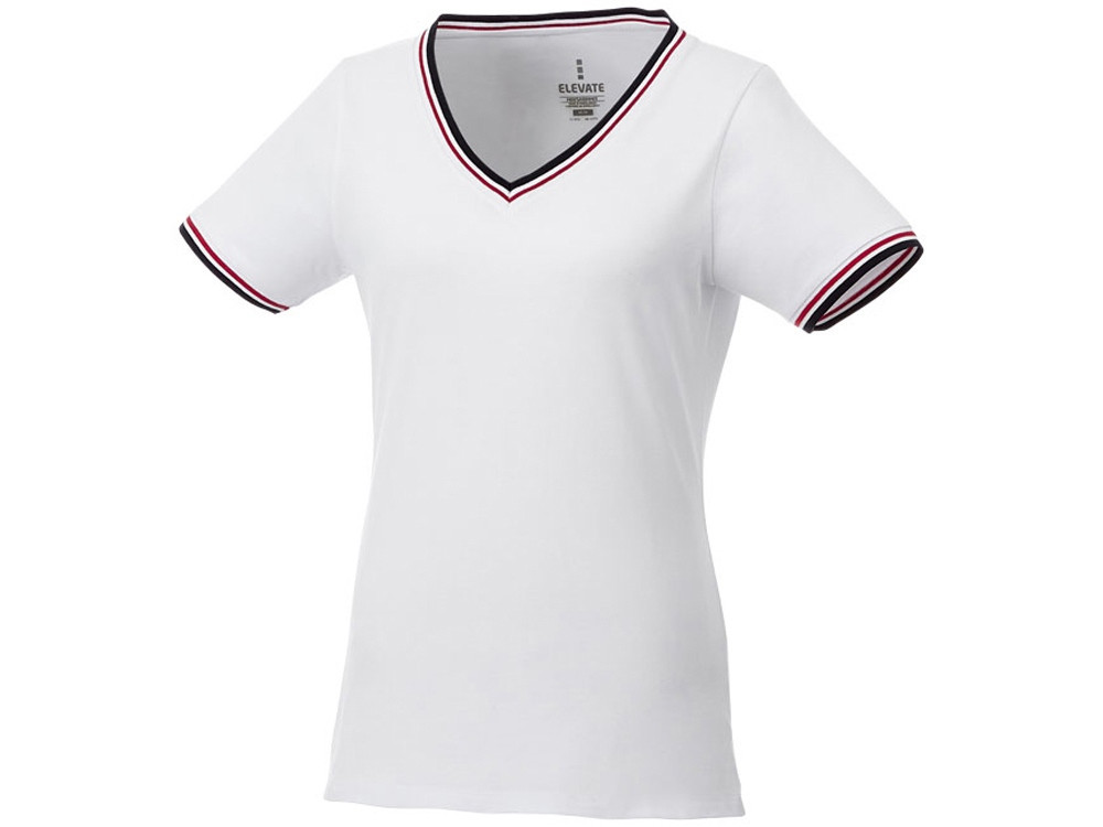 Женская футболка Elbert с коротким рукавом, белый/темно-синий/красный - фото 1 - id-p221026839