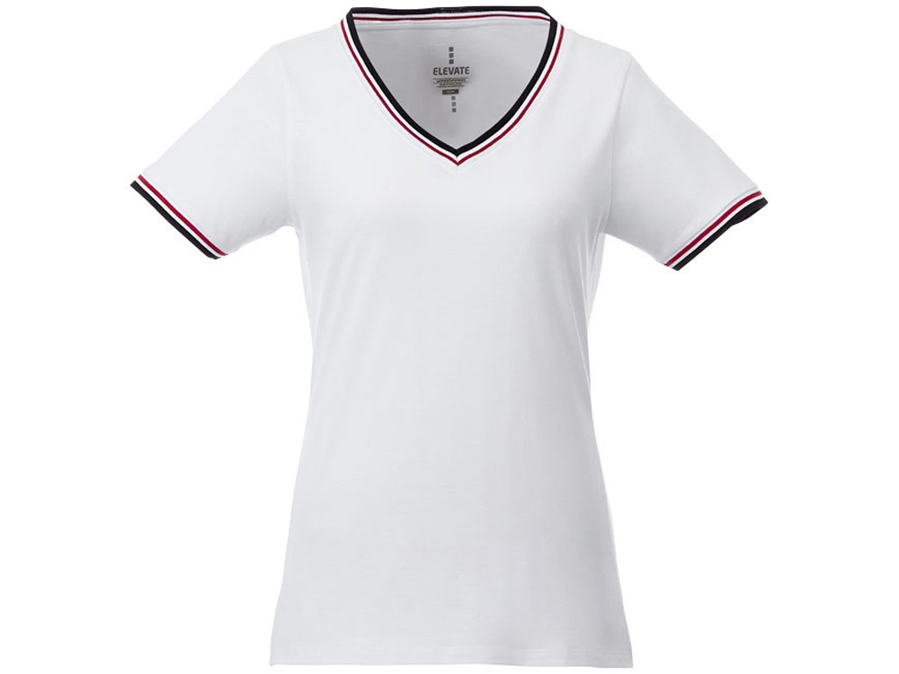Женская футболка Elbert с коротким рукавом, белый/темно-синий/красный - фото 2 - id-p221026839
