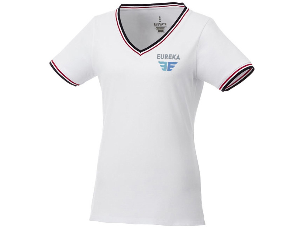 Женская футболка Elbert с коротким рукавом, белый/темно-синий/красный - фото 4 - id-p221026839