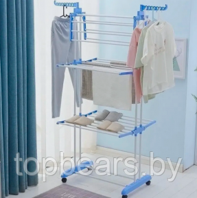 Многофункциональная передвижная полка - вешалка для хранения и сушки одежды Clothes Hanger / Сушилка для