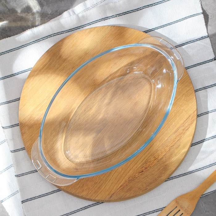 Утятница овальная из жаропрочного стекла Borcam, 2,85 л, с крышкой-формой для запекания, 2,85 л - фото 3 - id-p221028718