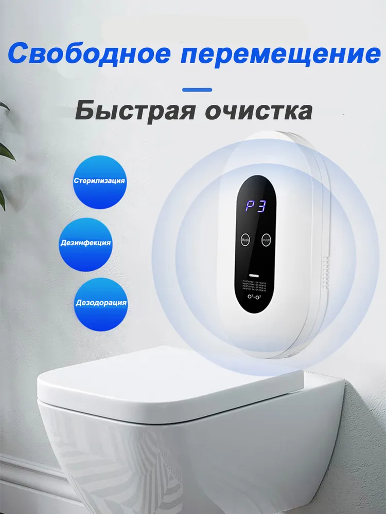 Портативный очиститель воздуха с функцией озонации и ионизации Air Purifier, 220 V (4 режима работы) / - фото 10 - id-p216372880