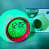 Часы - будильник с подсветкой Color ChangeGlowing LED (время, календарь, будильник, термометр) Голубой, фото 3