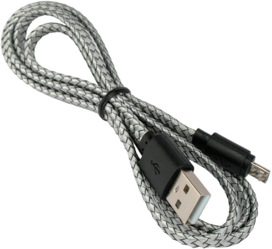 Кабель USB 2.0 micro CC-mUSB2-AMBM-FL-1M Gembird USB2.0 AM/MicroUSB, 2.1А, 12W, медь, нейлоновая оплетка,1м, - фото 1 - id-p221029996