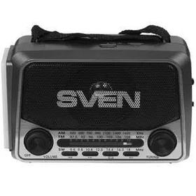 АС SVEN SRP-525, серый (3 Вт, FM/AM/SW, USB, microSD, фонарь, встроенный аккумулятор)