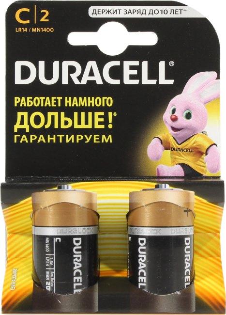 Элемент питания Duracell (PLUS) MN1400-2 (LR14) Size"C" 1.5V щелочной (alkaline) уп.2 шт - фото 1 - id-p221030039