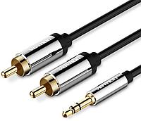 Кабель Vention P550AC500-S Jack3.5-M -- 2RCA-M 5м