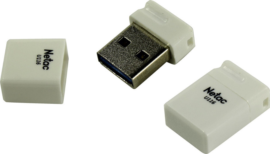 Флеш-накопитель USB3.0 32Gb Netac U116 (NT03U116N-032G-30WH) USB 3.0 Type-A, пластик, с колпачком, белый - фото 1 - id-p203911828