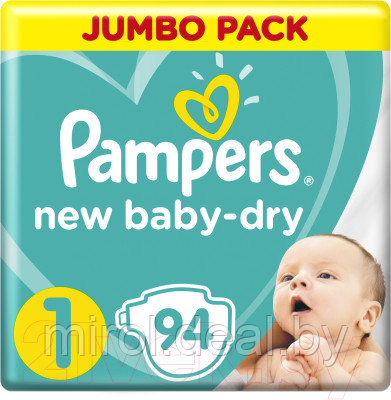 Подгузники детские Pampers New Baby-Dry 1 Newborn - фото 1 - id-p221030618