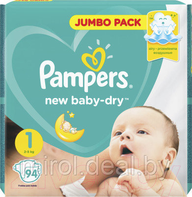 Подгузники детские Pampers New Baby-Dry 1 Newborn - фото 2 - id-p221030618
