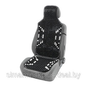 Накидка-массажёр на сиденье, 126×42 см, с поясничной опорой, черный