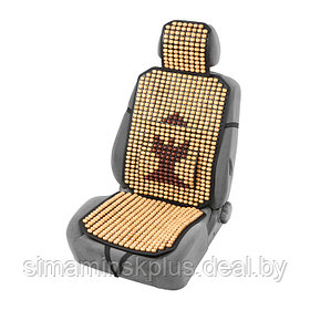 Накидка-массажёр на сиденье, 126×43 см, с поясничной опорой, бежевый