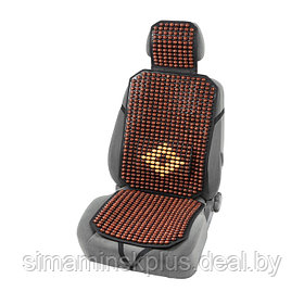 Накидка-массажёр на сиденье, 126×43 см, с поясничной опорой, коричневый