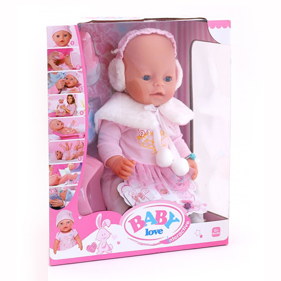 Кукла-пупс интерактивная Bаву Love 43 см пьет писает - фото 3 - id-p196627476