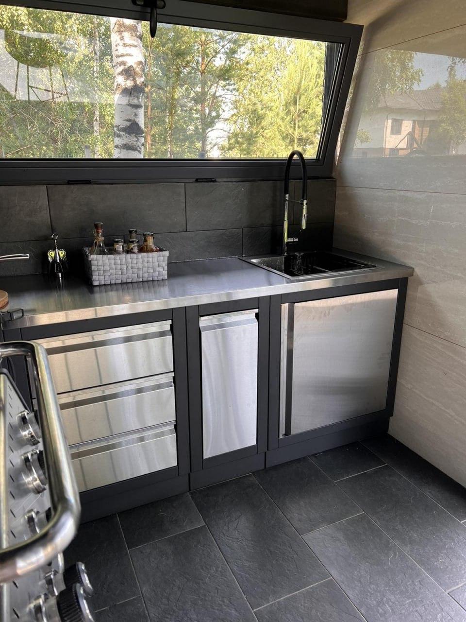 Шкаф-стол кухонный из нержавеющей стали - фото 5 - id-p221031409