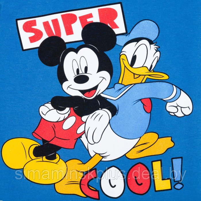 Футболка с длинным рукавом "Микки Маус и друзья", Disney, рост 122-128, синий - фото 6 - id-p221031485
