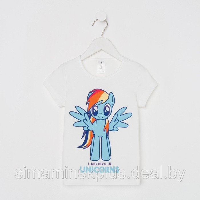 Футболка детская "Rainbow Dash", Мой маленький пони, рост 86-92, белый - фото 4 - id-p221031578