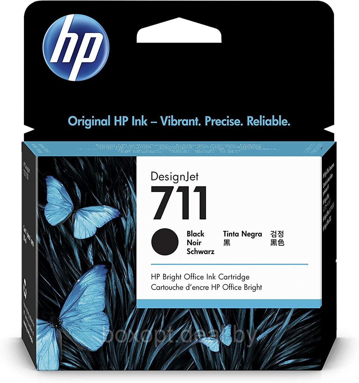 Картридж HP 711 CZ133A, Black, 80 мл (оригинал) - фото 1 - id-p191299454
