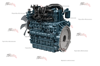 Дизельный двигатель Kubota V3307-T (1J416-23000)