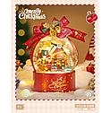 Конструктор Новогодний шар Рождественский домик, свет, Loz 1303, 466 минидет., фото 4