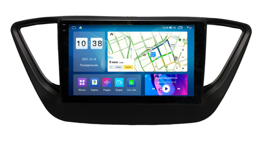 Штатная магнитола Parafar для Hyundai Solaris 2017 на Android 13 (8/128Gb + 4G)