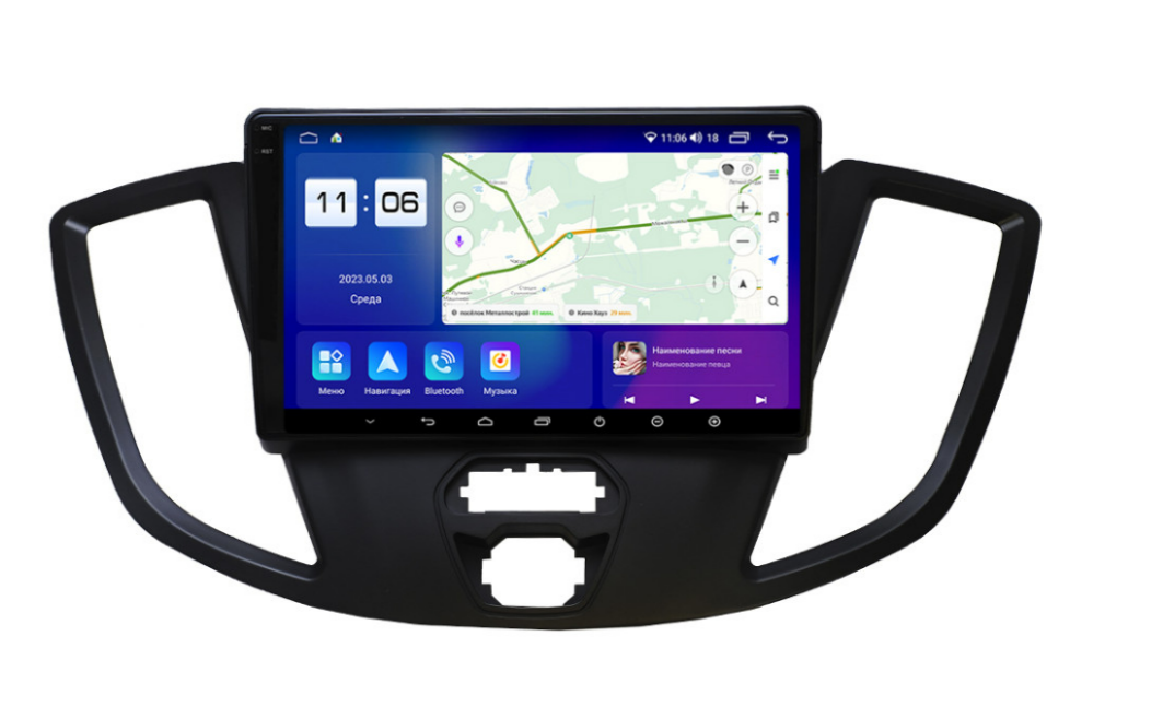 Штатная магнитола Parafar для Ford Transit (2014+) (компл. авто без радио) на Android 12 (8/128Gb + 4G)