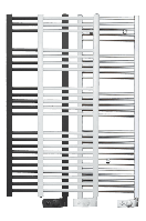 Электрический полотенцесушитель Atlantic 2012 WW 500W белый широкий 998x480x100