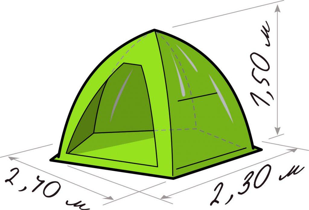 Палатка ЛОТОС 2 (Салатовый) - фото 2 - id-p221077843