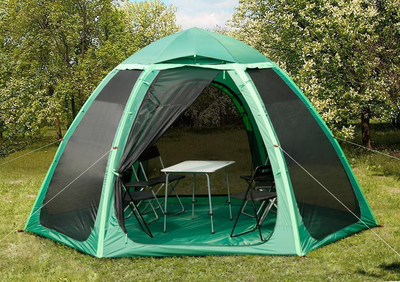 Комплект шатер ЛОТОС 5 Опен Эйр + Влагозащитный тент + Стойки - фото 2 - id-p221077902