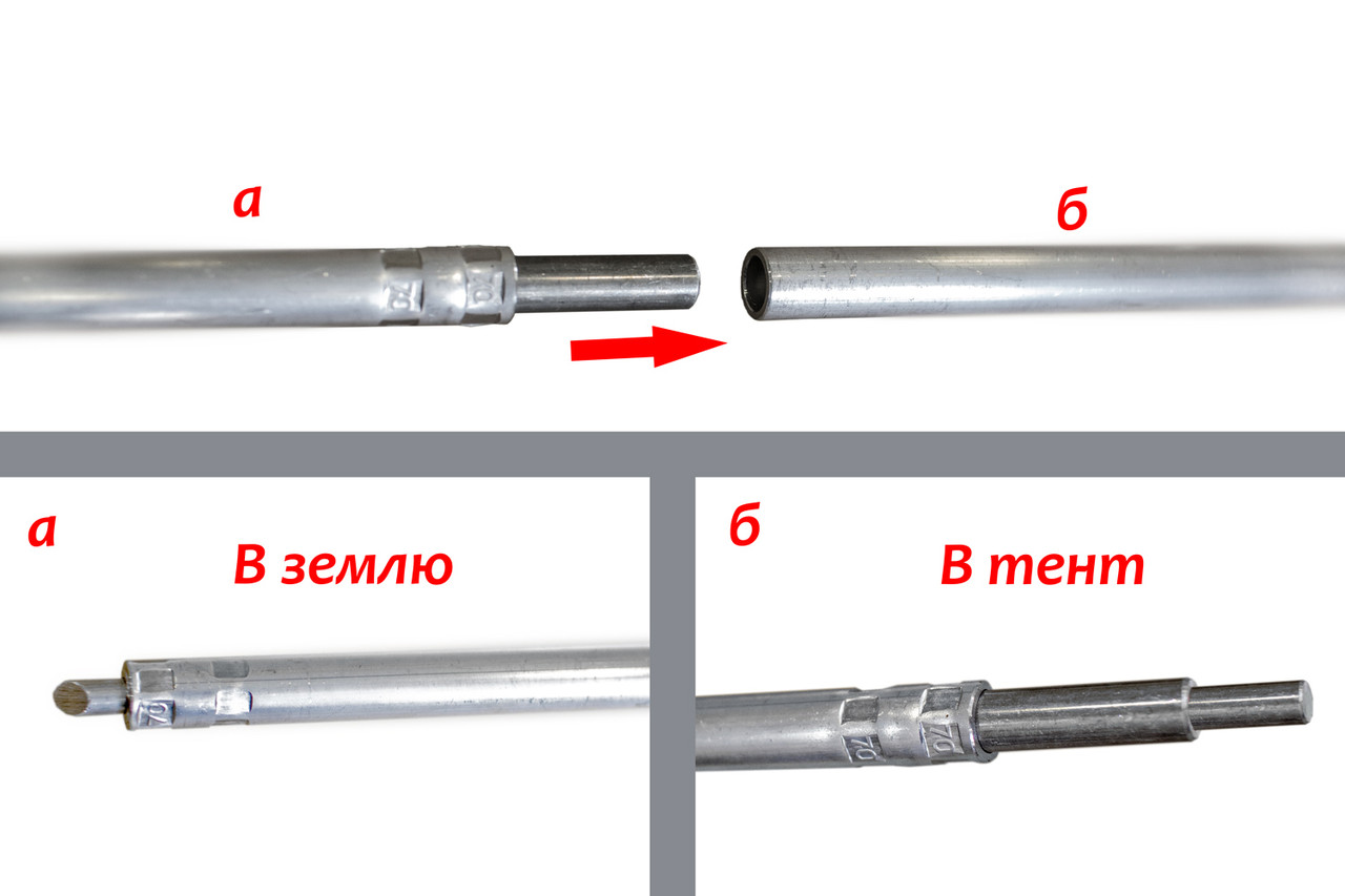 Стойка для палатки (алюмин. сплав 190 см, комплект 2 шт.)