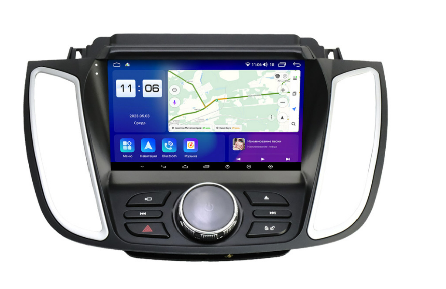 Штатная магнитола Parafar для Ford Kuga (2013-2019) (для автомобиля без камеры) на Android 12 (4/64Gb + 4G)