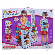 Детский игровой супермаркет 668-02 с корзинкой,касса,продукты,звук
