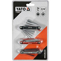 Ключи cкладные HEX и TORX (набор 24пр.) YATO YT-05640