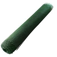 Решетка заборная в рулоне, 2х25 м, ячейка 25х30 мм, пластиковая, зеленая 64545