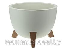 Кашпо ФЛОРИАН D350mm 12л (белый ротанг) IDEA М3187