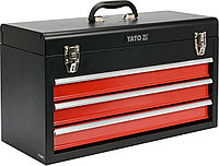 Ящик для инструмента металлический с 3 выдвижными полками YATO YT-08873