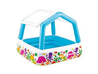 Надувной детский бассейн с навесом Sun Shade, 157х157х122 см. (от 2 лет) INTEX 57470NP