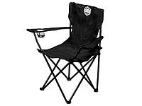 Кресло складное кемпинговое с держателем для бутылок + чехол, черное, серия Coyote ARIZONE 42-909000