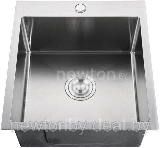 Кухонная мойка GranFest Metal нержавеющая сталь AISI 304 GF-4844 (с сифоном) - фото 1 - id-p221101864